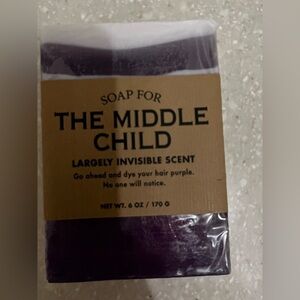 Middle child soap one bar nwt cute funny quote soap​​​